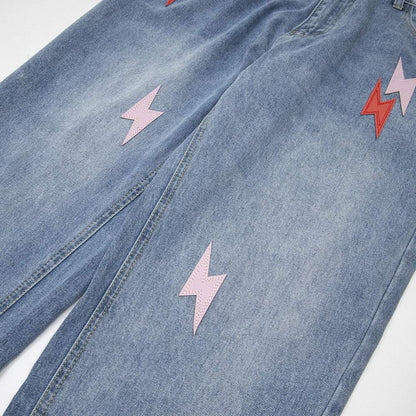 Embroidered Denim Trousers