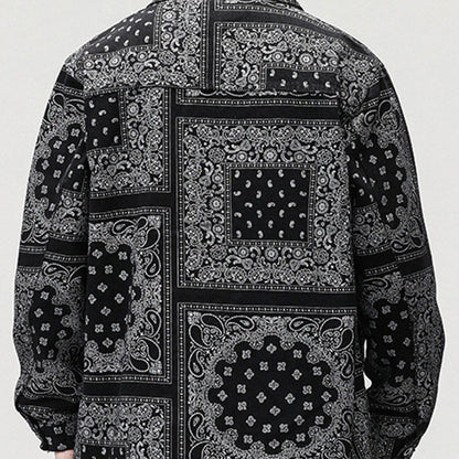 Full Printed Loose Denim Jacket