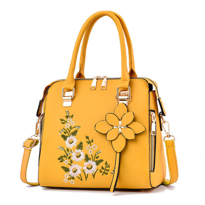 Flowers Embroidered Handbag