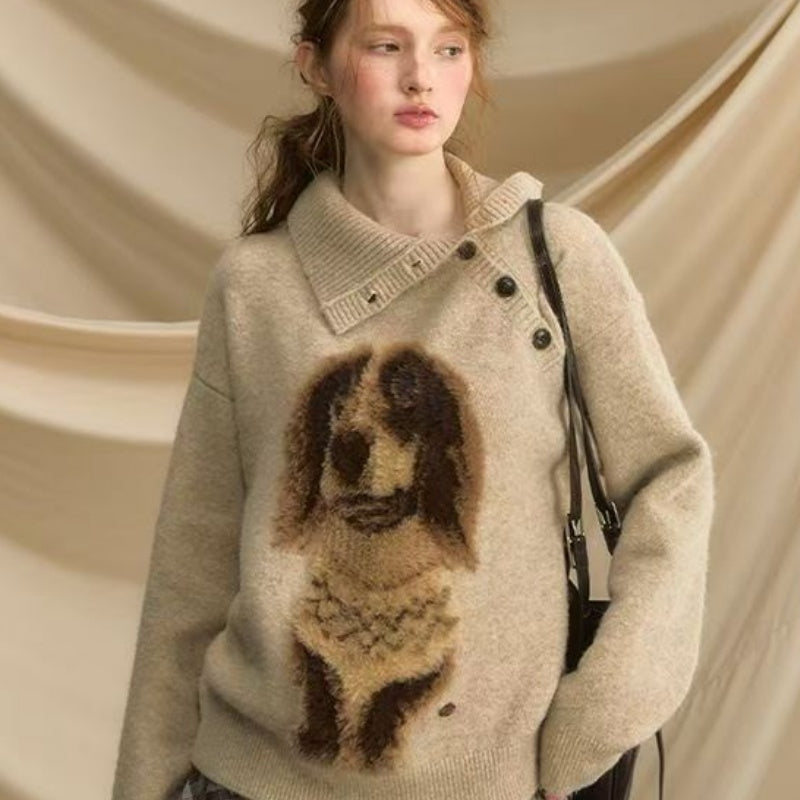 Retro Loose French Ins Sweater