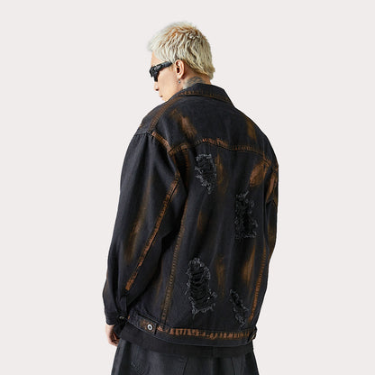 Fashion Holes Denim Jacket