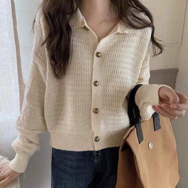 Retro Lapels Sweaters Cardigan
