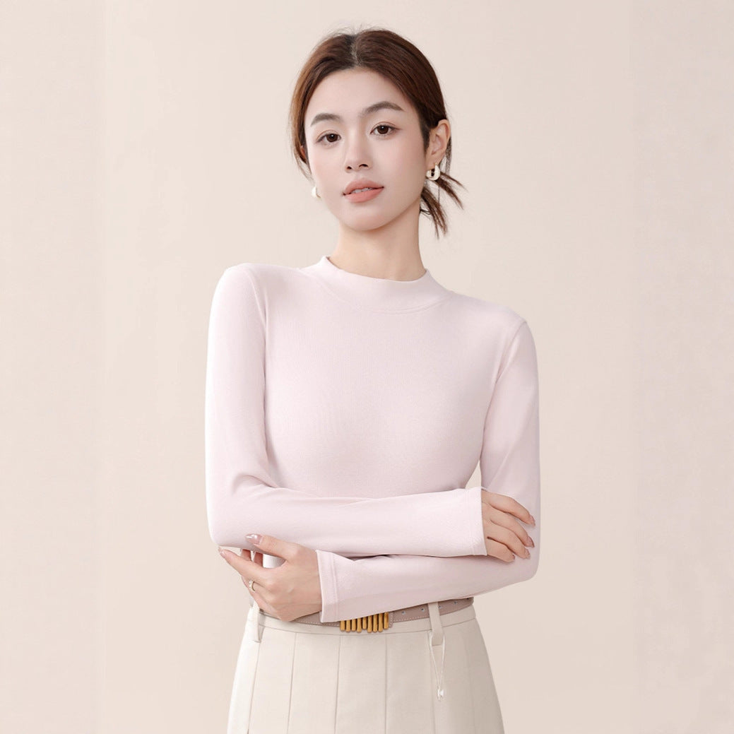Half Turtleneck Inner Wear Warm Thickened Long Sleeve Loose Top
