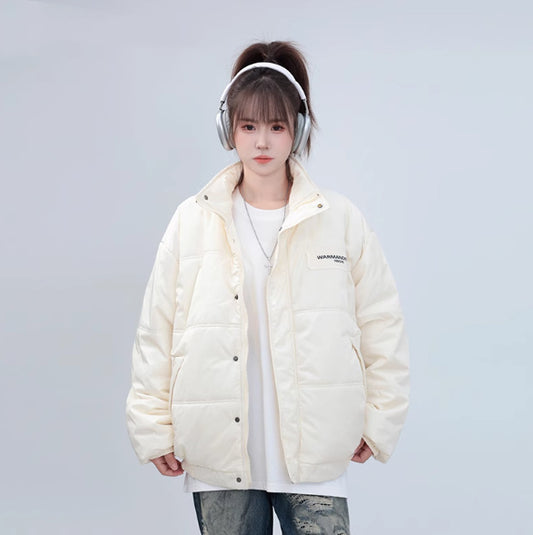 Autumn And Winter Thickening Couple Puffer Jacket Coat