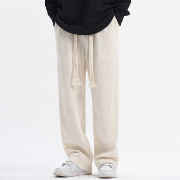 Loose Straight Corduroy Pants