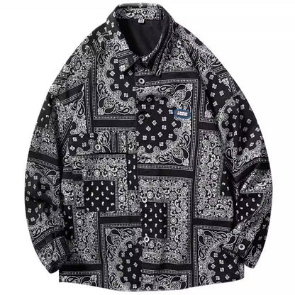 Full Printed Loose Denim Jacket