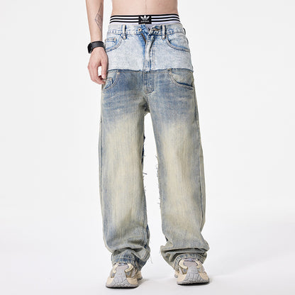 Loose Wide Leg Straight Denim