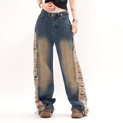 Ripped Denim Trousers
