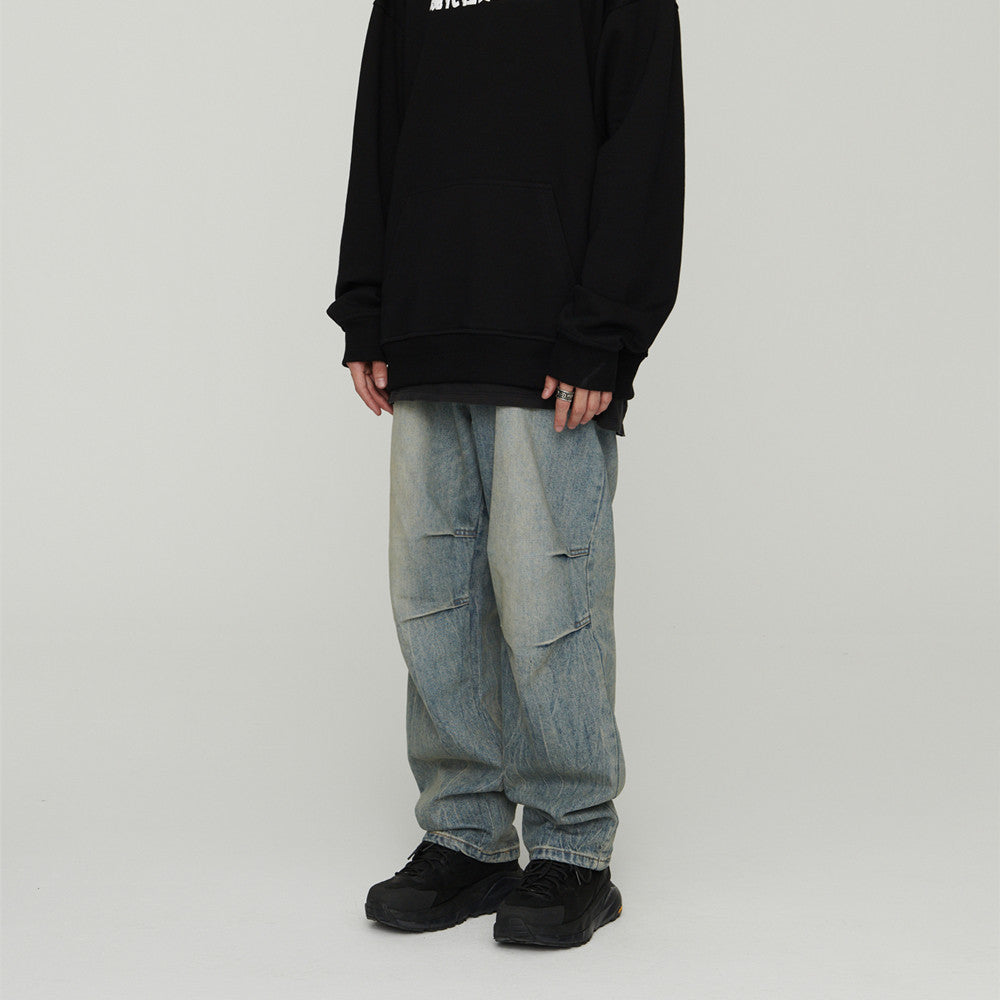 Light Wash Grey Denim Baggy