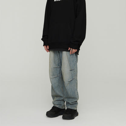 Light Wash Grey Denim Baggy