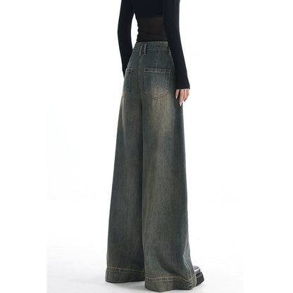 Vintage Washed Wide-leg Jeans