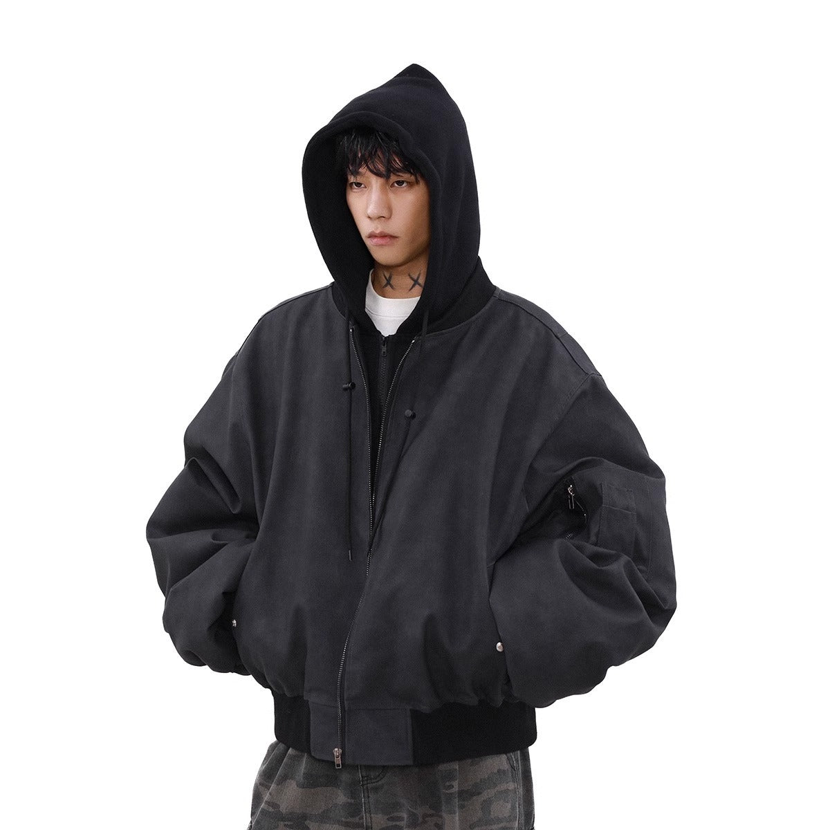 Loose Casual Hooded Coat