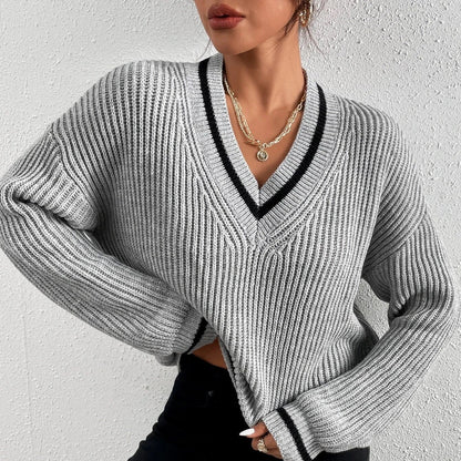 Winter Striped Pullover Sweater