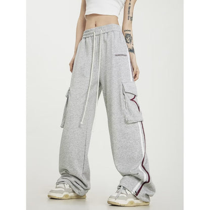 Embroidered Striped Sweatpant