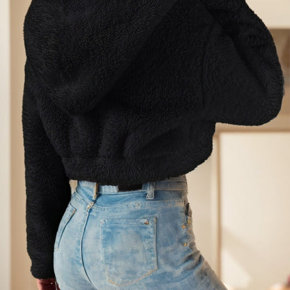 Zip-up Teddy Hoodie