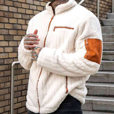 Color Collision Plush Jacket