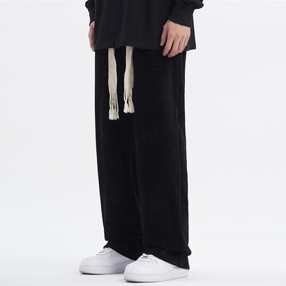 Loose Straight Corduroy Pants