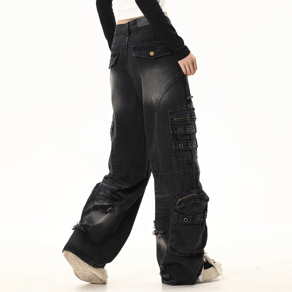 Washed Hole Denim