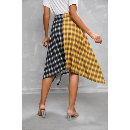 Irregular Lace-Up Midi Skirt