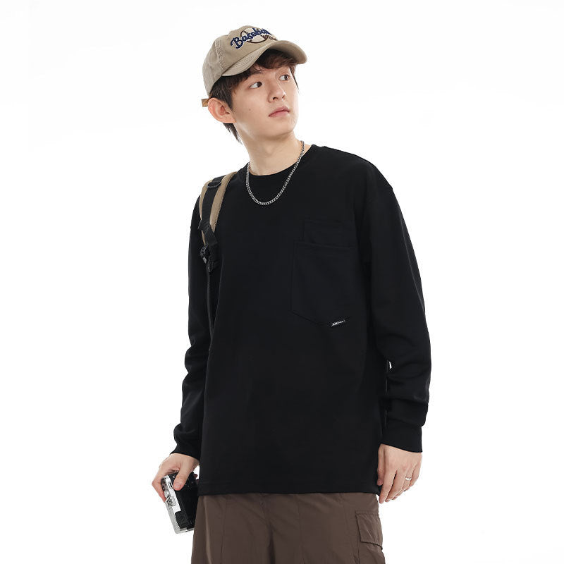 Essential Long-Sleeve Pocket Tee