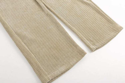 Corduroy Draped Knit Sweatpants