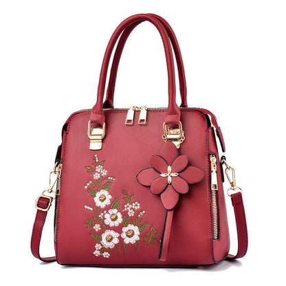 Flowers Embroidered Handbag
