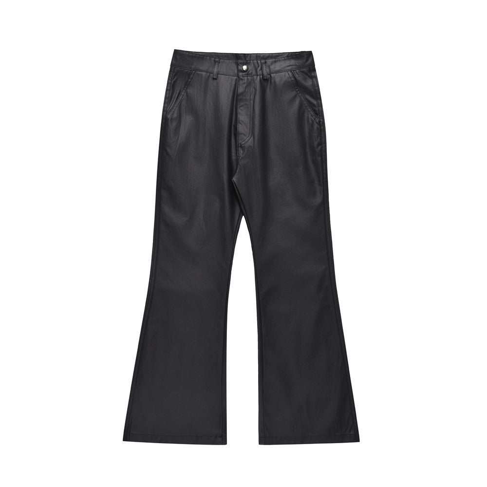 Black solid color Personality Hippie Bell-bottoms for male youth made of cotton fabric in sizes S to XXL for leisurewear
