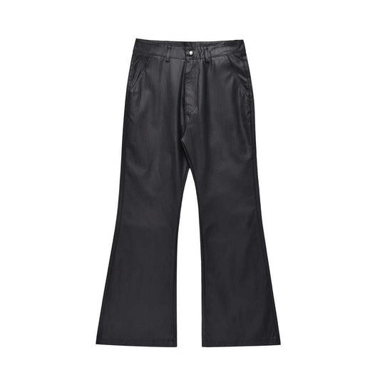 Black solid color Personality Hippie Bell-bottoms for male youth made of cotton fabric in sizes S to XXL for leisurewear