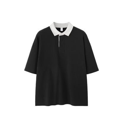 Loose Fit Lapel Polo Shirt