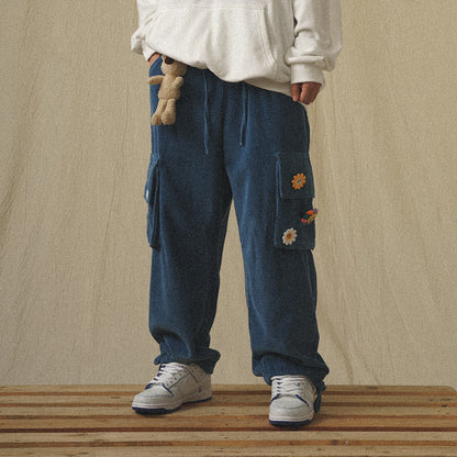 Loose Straight Corduroy Pants