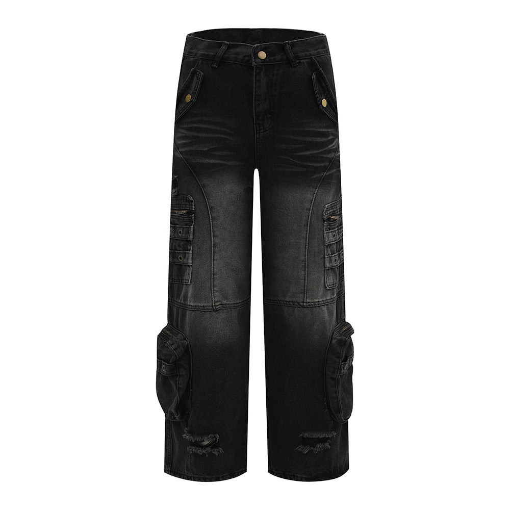 Washed Hole Denim