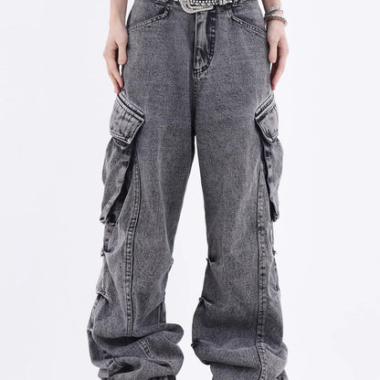 Wide Leg Straight Jeans